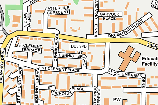 DD3 9PD map - OS OpenMap – Local (Ordnance Survey)