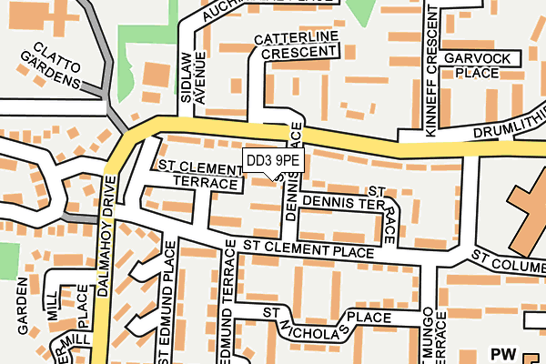 DD3 9PE map - OS OpenMap – Local (Ordnance Survey)