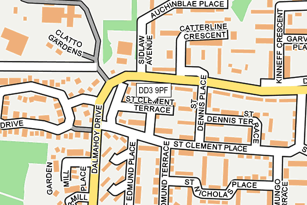DD3 9PF map - OS OpenMap – Local (Ordnance Survey)