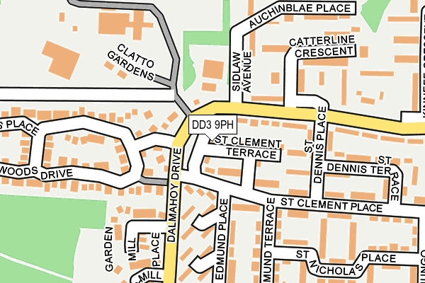 DD3 9PH map - OS OpenMap – Local (Ordnance Survey)