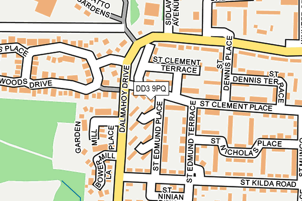 DD3 9PQ map - OS OpenMap – Local (Ordnance Survey)
