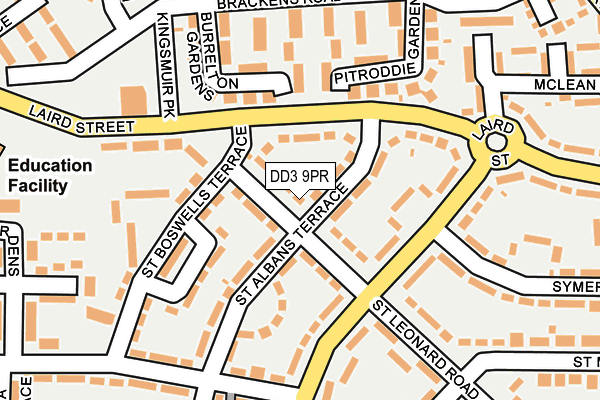 DD3 9PR map - OS OpenMap – Local (Ordnance Survey)