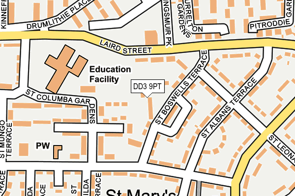 DD3 9PT map - OS OpenMap – Local (Ordnance Survey)