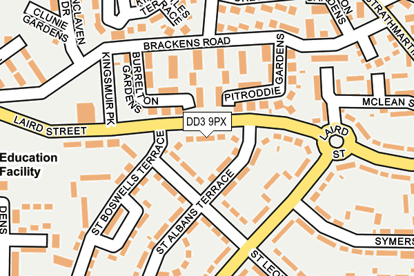 DD3 9PX map - OS OpenMap – Local (Ordnance Survey)