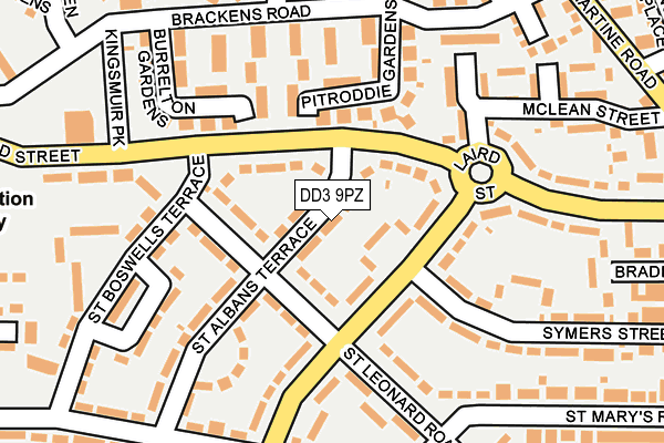 DD3 9PZ map - OS OpenMap – Local (Ordnance Survey)