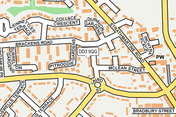 DD3 9QG map - OS OpenMap – Local (Ordnance Survey)