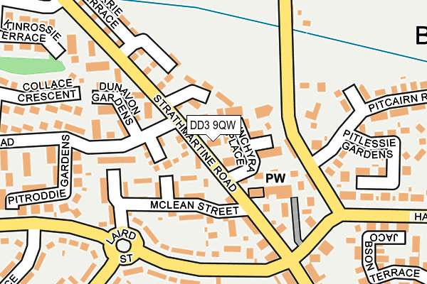 DD3 9QW map - OS OpenMap – Local (Ordnance Survey)