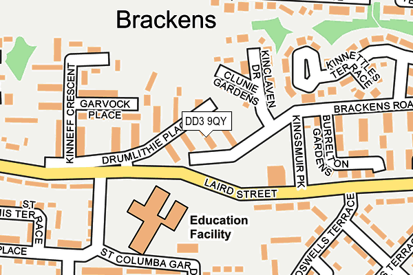 DD3 9QY map - OS OpenMap – Local (Ordnance Survey)