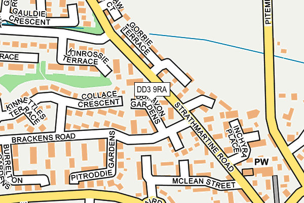DD3 9RA map - OS OpenMap – Local (Ordnance Survey)
