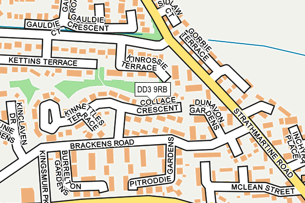 DD3 9RB map - OS OpenMap – Local (Ordnance Survey)