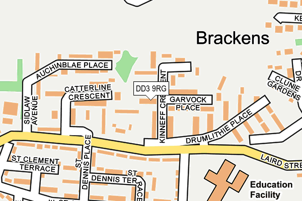 DD3 9RG map - OS OpenMap – Local (Ordnance Survey)