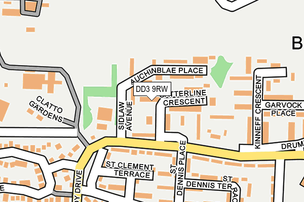DD3 9RW map - OS OpenMap – Local (Ordnance Survey)