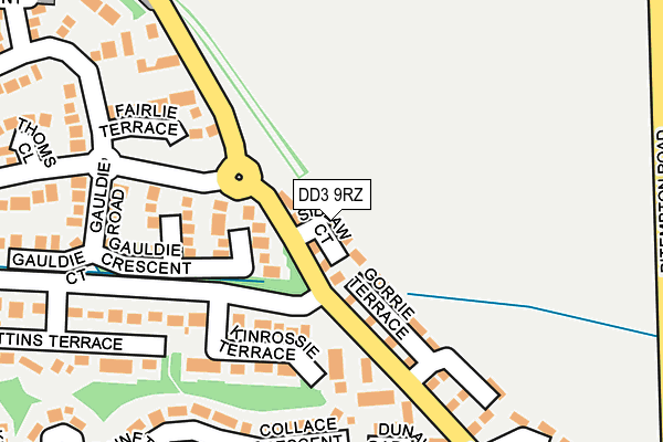 DD3 9RZ map - OS OpenMap – Local (Ordnance Survey)