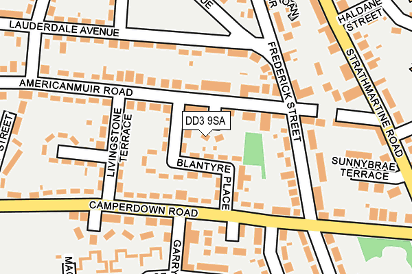 DD3 9SA map - OS OpenMap – Local (Ordnance Survey)