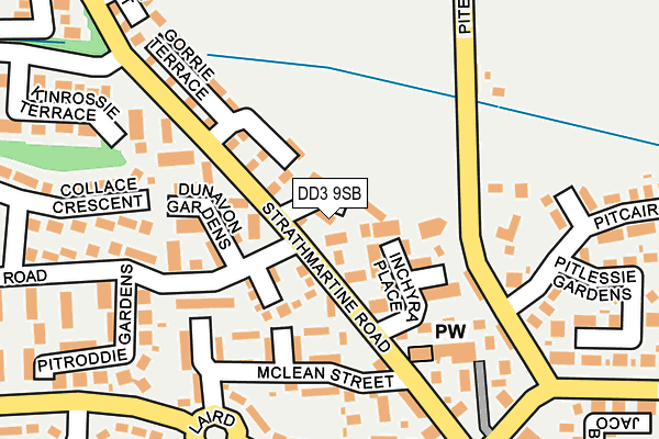 DD3 9SB map - OS OpenMap – Local (Ordnance Survey)