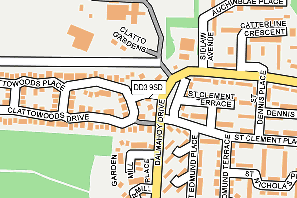 DD3 9SD map - OS OpenMap – Local (Ordnance Survey)