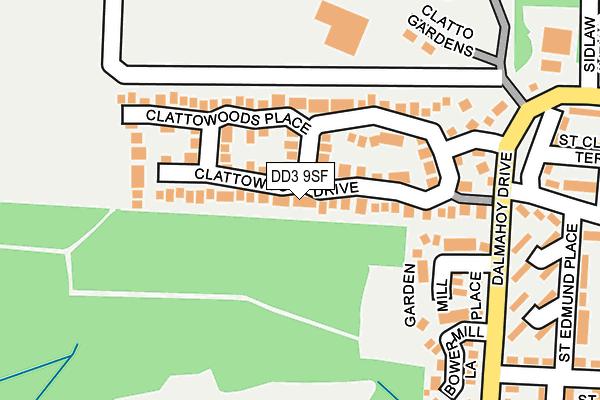 DD3 9SF map - OS OpenMap – Local (Ordnance Survey)