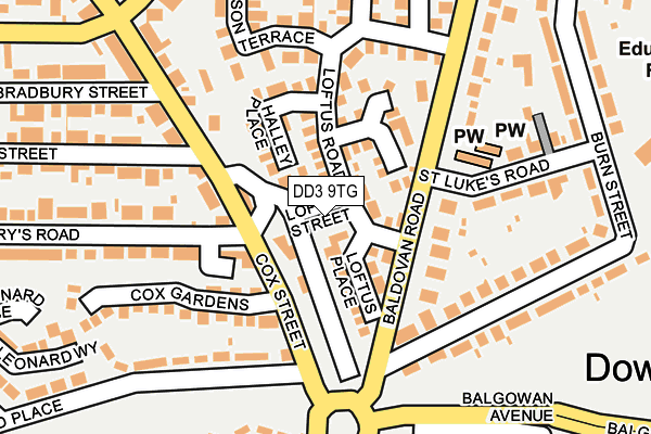 DD3 9TG map - OS OpenMap – Local (Ordnance Survey)