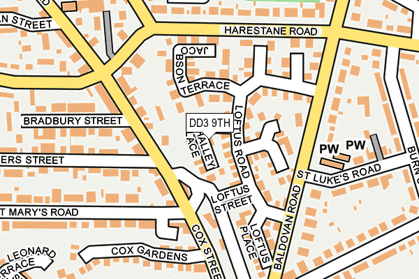 DD3 9TH map - OS OpenMap – Local (Ordnance Survey)