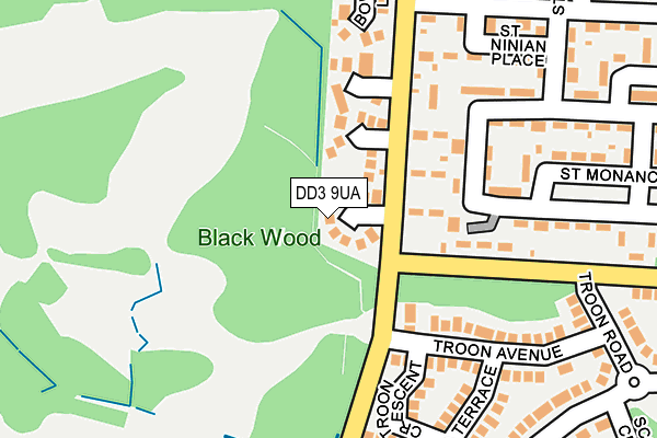 DD3 9UA map - OS OpenMap – Local (Ordnance Survey)