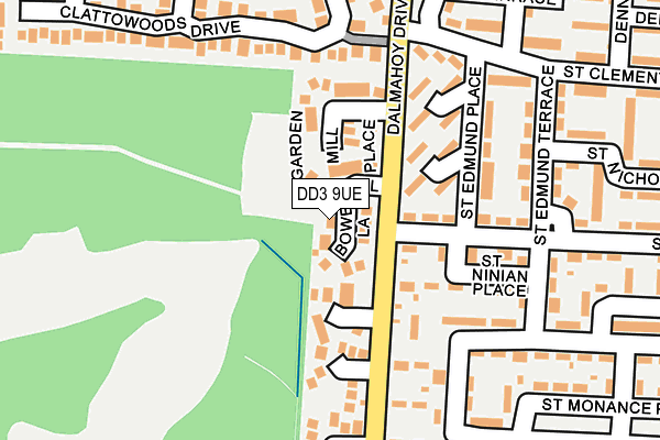 DD3 9UE map - OS OpenMap – Local (Ordnance Survey)