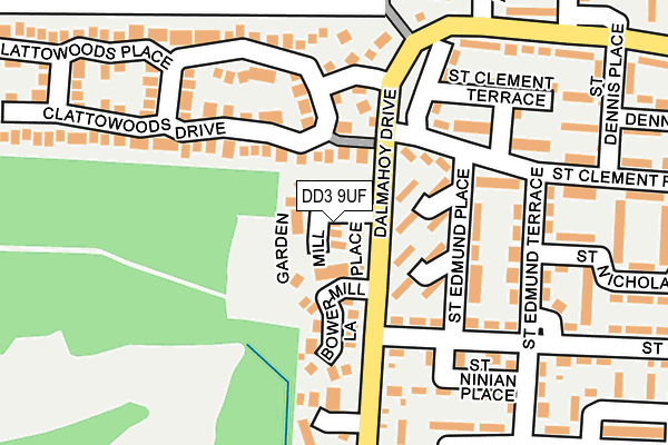 DD3 9UF map - OS OpenMap – Local (Ordnance Survey)