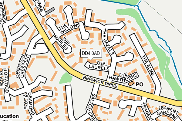 DD4 0AD map - OS OpenMap – Local (Ordnance Survey)