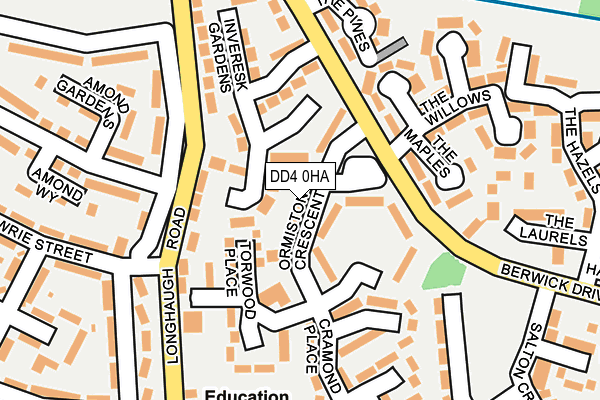 DD4 0HA map - OS OpenMap – Local (Ordnance Survey)