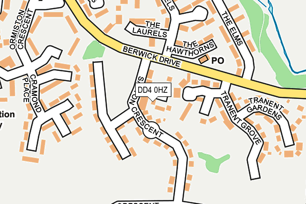 DD4 0HZ map - OS OpenMap – Local (Ordnance Survey)