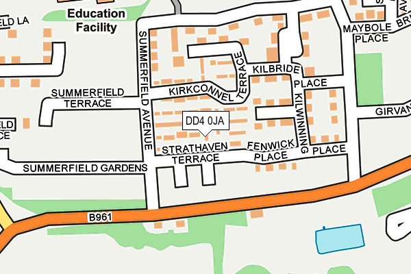 DD4 0JA map - OS OpenMap – Local (Ordnance Survey)