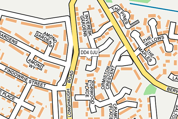 DD4 0JU map - OS OpenMap – Local (Ordnance Survey)