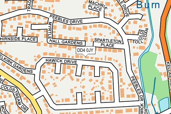 DD4 0JY map - OS OpenMap – Local (Ordnance Survey)