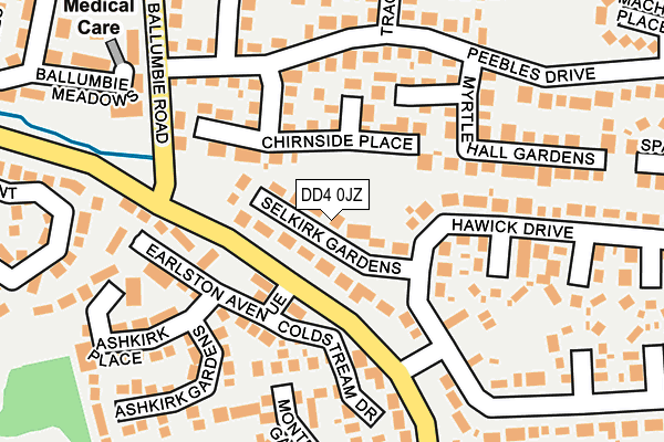 DD4 0JZ map - OS OpenMap – Local (Ordnance Survey)