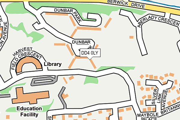 DD4 0LY map - OS OpenMap – Local (Ordnance Survey)
