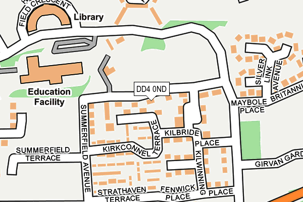 DD4 0ND map - OS OpenMap – Local (Ordnance Survey)