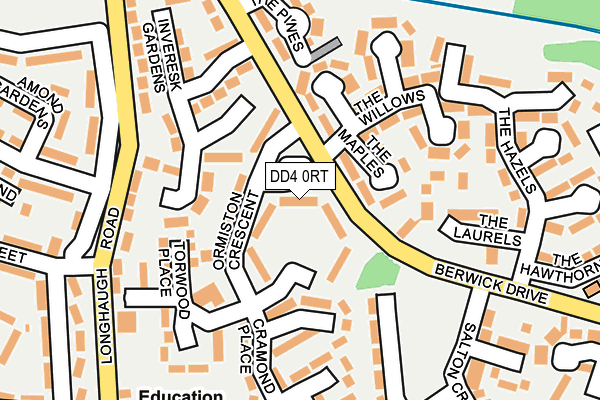 DD4 0RT map - OS OpenMap – Local (Ordnance Survey)
