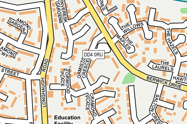 DD4 0RU map - OS OpenMap – Local (Ordnance Survey)