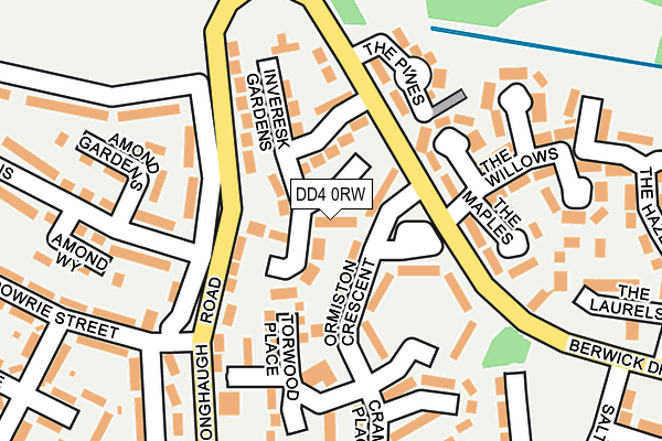 DD4 0RW map - OS OpenMap – Local (Ordnance Survey)