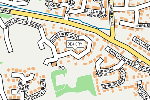 DD4 0RY map - OS OpenMap – Local (Ordnance Survey)