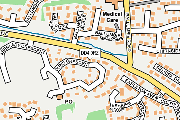 DD4 0RZ map - OS OpenMap – Local (Ordnance Survey)