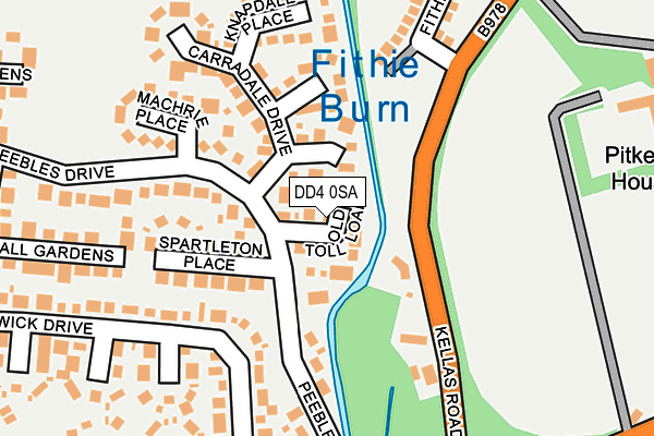 DD4 0SA map - OS OpenMap – Local (Ordnance Survey)
