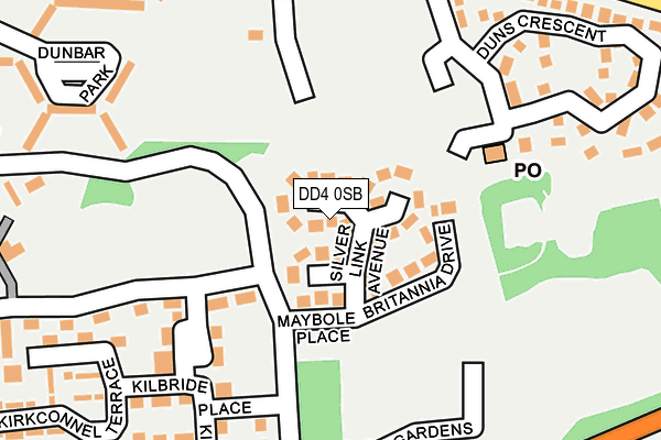 DD4 0SB map - OS OpenMap – Local (Ordnance Survey)