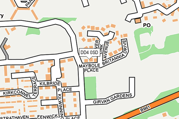 DD4 0SD map - OS OpenMap – Local (Ordnance Survey)
