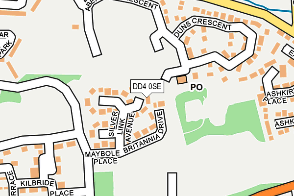 DD4 0SE map - OS OpenMap – Local (Ordnance Survey)