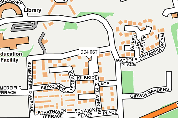 DD4 0ST map - OS OpenMap – Local (Ordnance Survey)