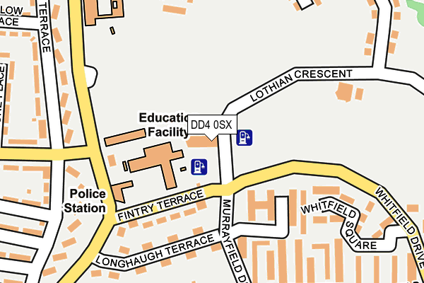 DD4 0SX map - OS OpenMap – Local (Ordnance Survey)