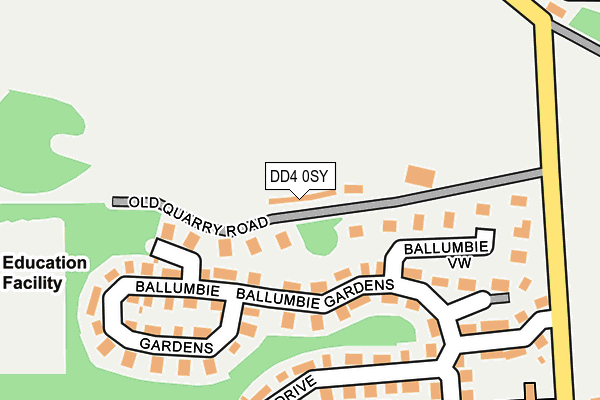 DD4 0SY map - OS OpenMap – Local (Ordnance Survey)