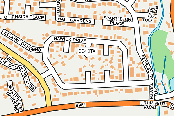 DD4 0TA map - OS OpenMap – Local (Ordnance Survey)