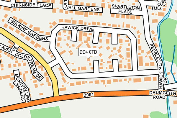 DD4 0TD map - OS OpenMap – Local (Ordnance Survey)