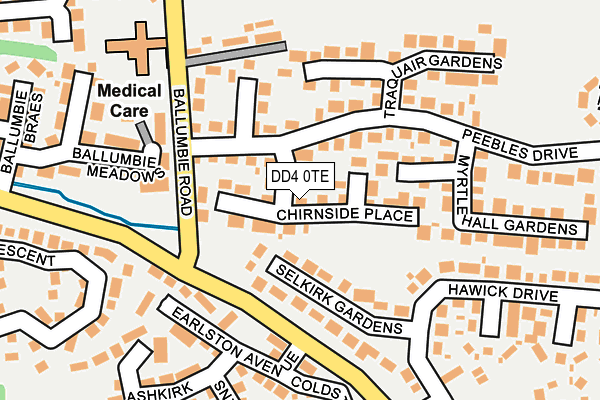 DD4 0TE map - OS OpenMap – Local (Ordnance Survey)